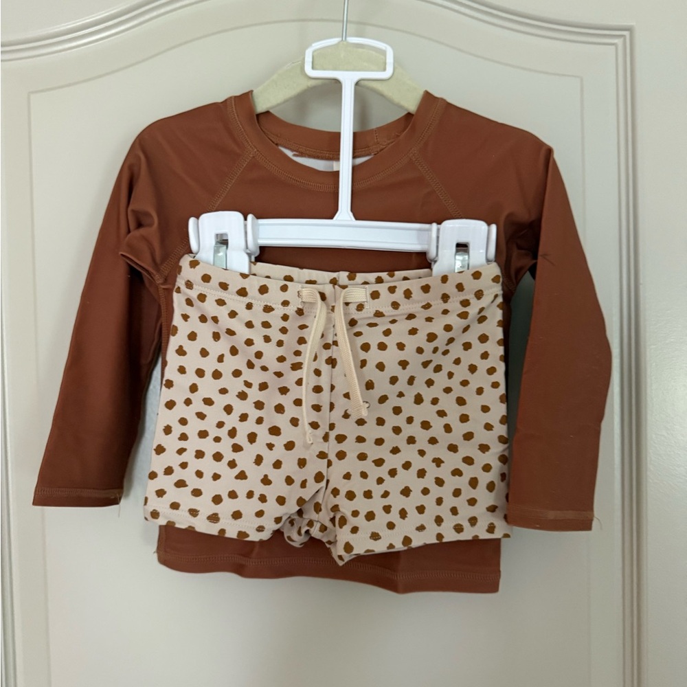Rylee + Cru Boys Rashguard + Shorts Set - Spots